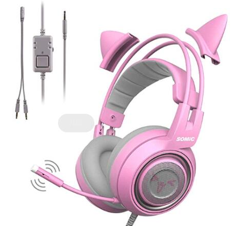 headset pink gaming